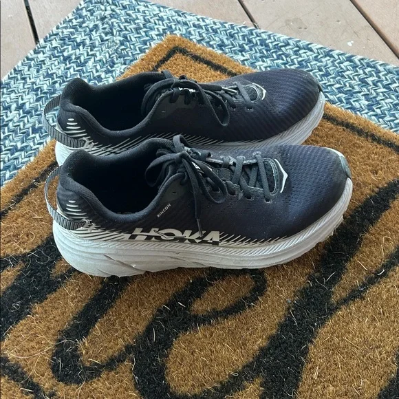 Hoka Black and White Running Shoes - Picture 1 of 3